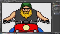 Pixel Dailies #20 - Motorway (time lapse pixel art)