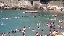 Zonguldak?ın Mavi Bayraklı Plajı Kapuz, Bayramda Doldu Taştı