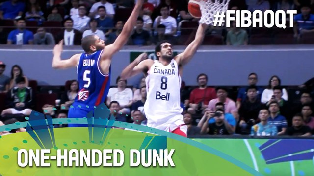 Scrubb with a one-handed dunk after a fast break