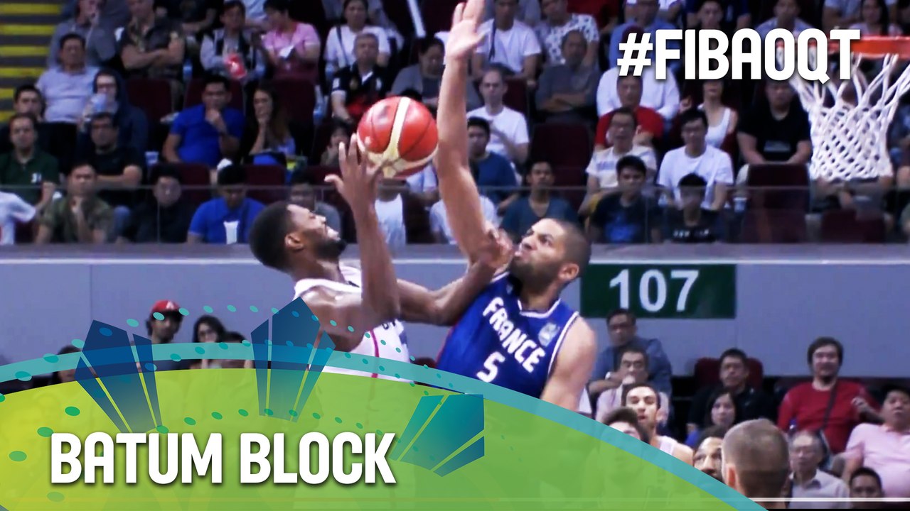 Batum with the fantastic block against Ejim