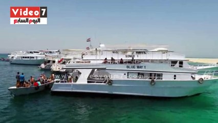 بالفيديو..  إقبال كثيف للمصريين والعرب على الغردقة والجزر البحرية.