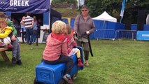 Tafwyl Welsh festival - Cardiff castle July 2016 - wheelie bin rides - re create recycle