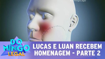Lucas e Luan recebem homenagem no Domingo Legal - Parte 2