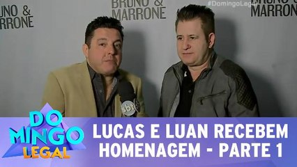 Lucas e Luan recebem homenagem no Domingo Legal - Parte 1
