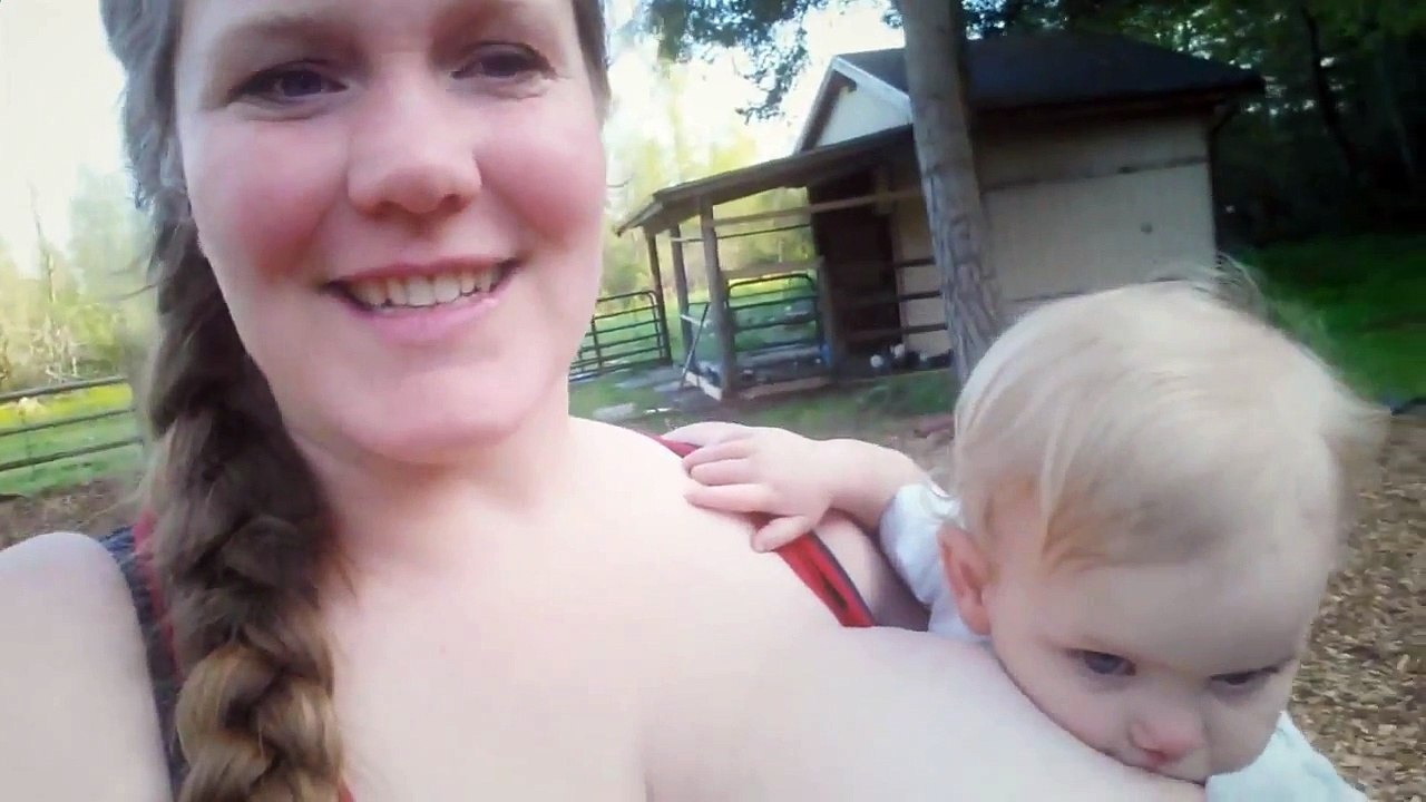 Breastfeeding is a ready-made meal on Demand: Breastfeeding outside on our homestead