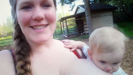 Breastfeeding is a ready-made meal on Demand: Breastfeeding outside on our homestead