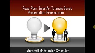 PowerPoint Waterfall Model : PowerPoint Smartart Series #23