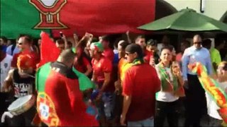 Portugal celebrating Euro cup 2016 final win