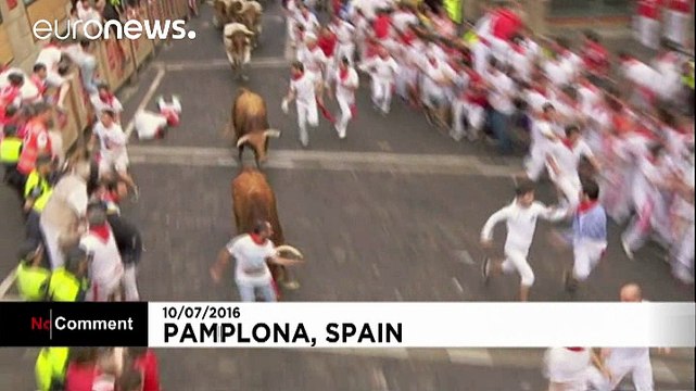 Spain: two injured during the fourth bull-run of San Fermin
