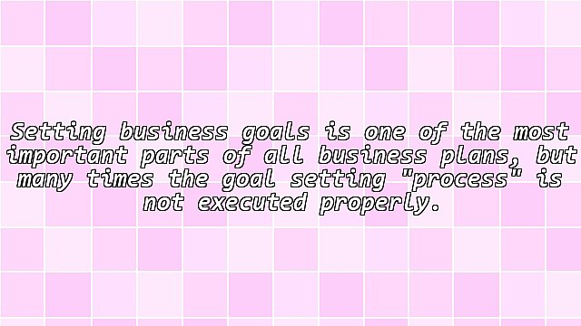 Business Goal Setting + Strategic Planning + Mindset Control = Success!