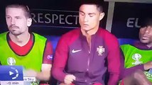 Cristiano Ronaldo having fun with Adrien Silva #Euro2016