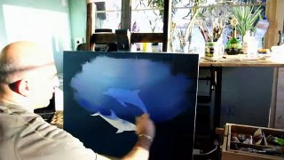 Pittura ad olio: dipingere i delfini- (EldoradoArt painting course 17)
