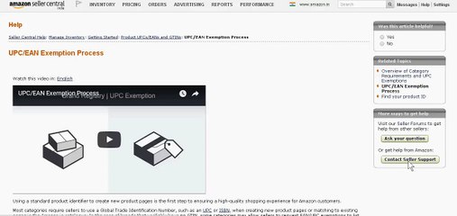 How to Exempt UPC, EAN and ISBN in Amazon