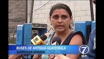 Buses de Antigua Guatemala suspenden servicio