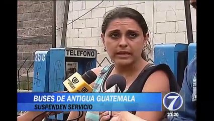 Buses de Antigua Guatemala suspenden servicio