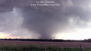 JAW DROPPING Violent Wedge Tornado: Solomon to Chapman, KS 5-25-16
