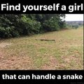 Girl Handling Snake omg