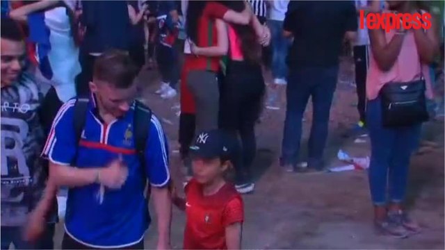 Euro 2016: un enfant portugais réconforte un supporter français