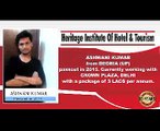 Student Ashwani Kumar - Heritage Institute of Hotel and Tourism Management Agra, India