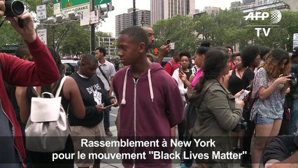 Rassemblement à New York pour le mouvement Black Lives Matter