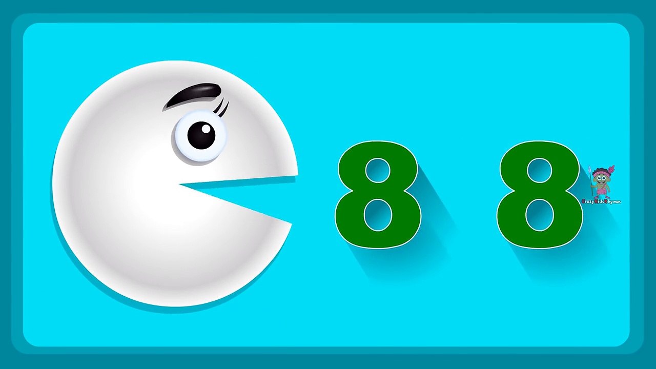 Numbers for Children to Learn with Packman Cartoon - Numbers for Kids to Learn - Learning Videos