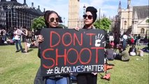 Black Lives Matter protesters gather in Westminster