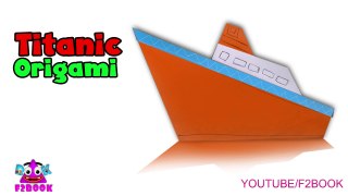 Paper Steam Boat - Origami for kids Craft Art  F2BOOK  Video Tutorial  165