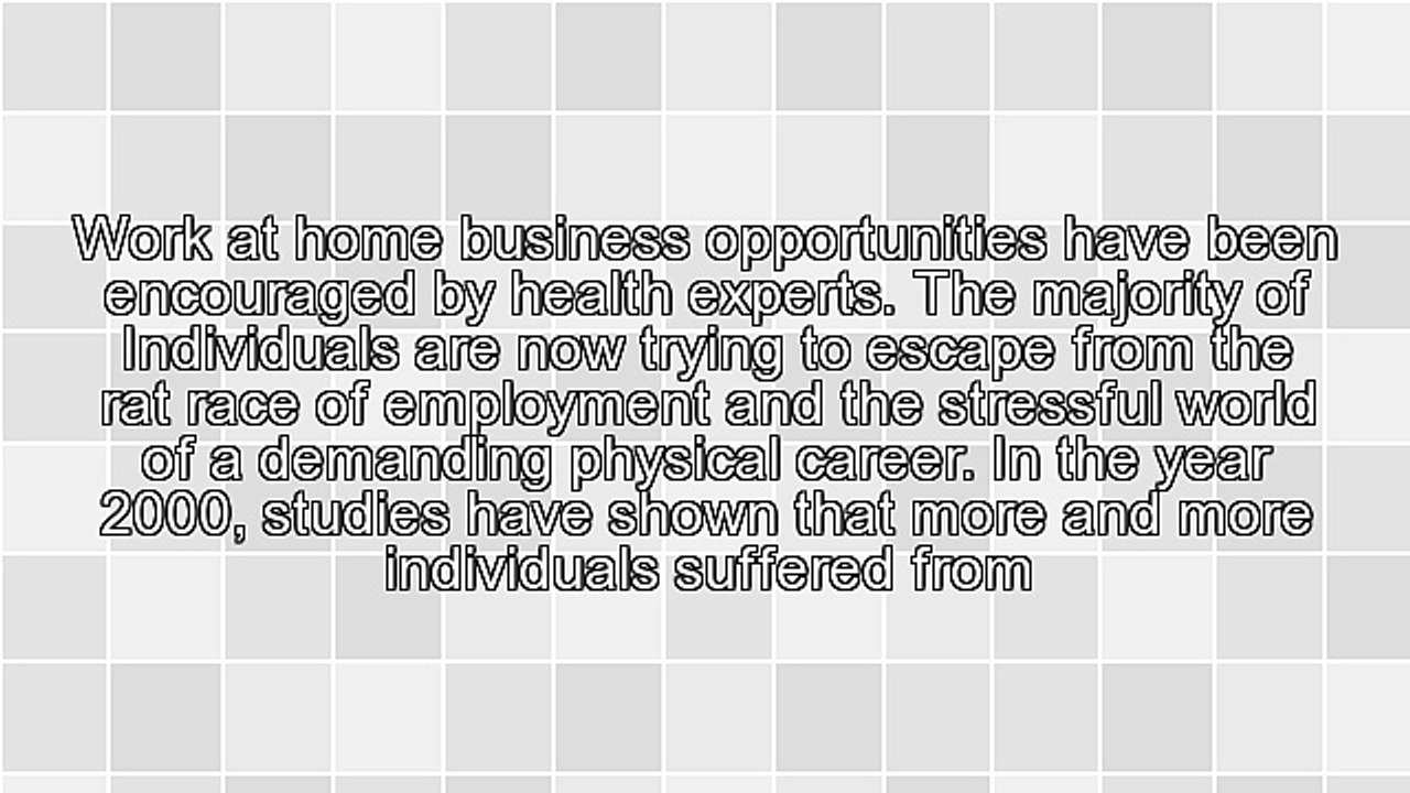 The Top Three Reasons Why Health Experts Encourage Work at Home Business Opportunities