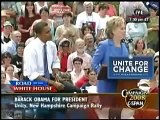 Barack Obama and Hillary Clinton in Unity, NH