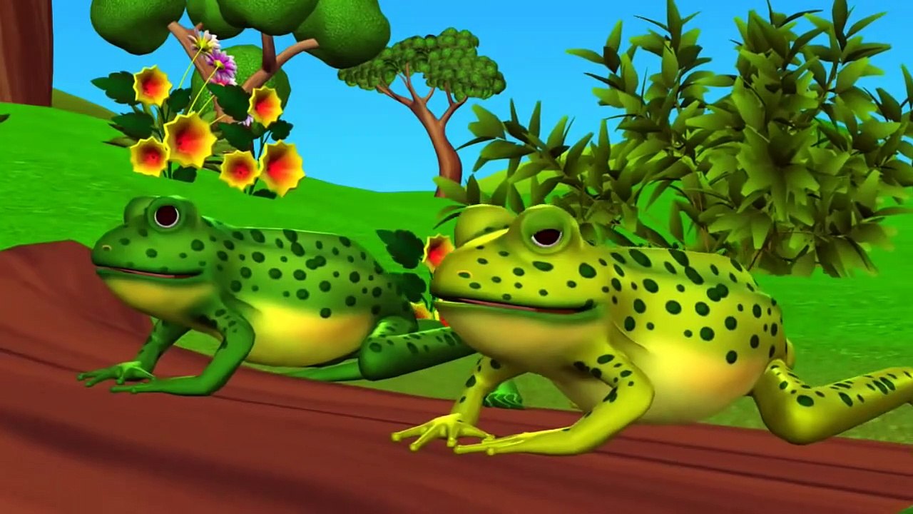 Five Little Speckled Frogs 3D Animation English Nursery Rhymes For 