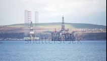 Semi Submersible Oil Rig At Cromarty Firth In Invergordon, Scotland Stock Footage Video 16651060   S