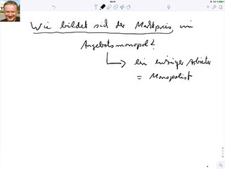 Wie bildet sich der Marktpreis im Angebotsmonopol?