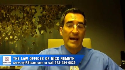 Tax Attorney Nick Nemeth Explains the Importance of a Local Dallas Lawyer When Dealing With the IRS