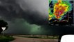 MOTHERS DAY GREEN TORNADO - 1.3 mile wide EF3, Supercell & Lightning barrage!