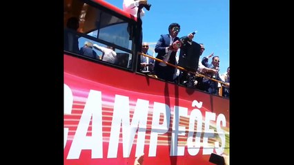 Ronaldo And Teammates Celebrate With Portugal Fans!