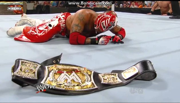 Rey Mysterio wins World Heavyweight Championship - WrestleMania 22
