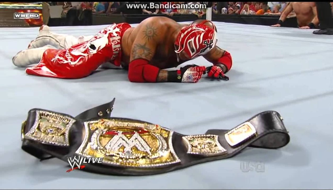 Rey Mysterio wins World Heavyweight Championship - WrestleMania 22