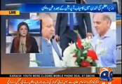 PM Nawaz Sharif ignored a question for three times and kept on repeating the word of Dharna- See the analysis of Ayesha