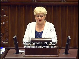Poseł Małgorzata Pępek - Wystąpienie z dnia 22 czerwca 2016 roku.