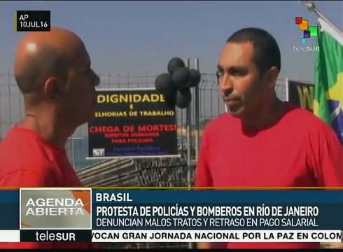 Bomberos y policías de Río de Janeiro en paro pues no les han pagado