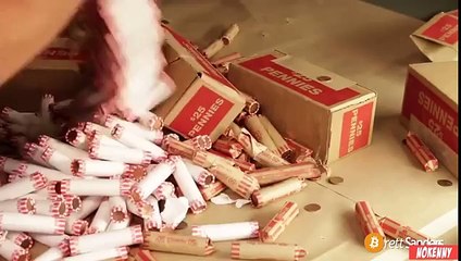 Un anglais paye une amende en centimes !