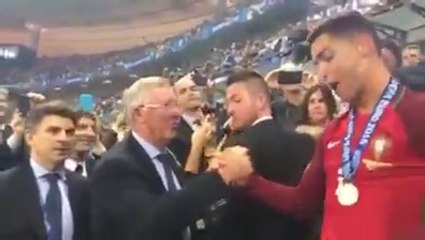 Cristiano Ronaldo's reaction when he sees Sir Alex