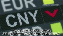 Chinese yuan falling. World exchange market default. Global financial crisis. Stock Footage