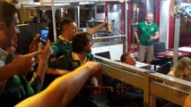 Irish fans serenading Ronnie Whelan after Ireland beat Italy in Lille