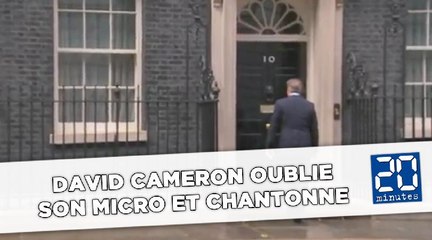 David Cameron oublie son micro et chantonne après l’annonce de sa démission