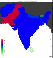 South Asia - Mortality Rate, Neonatal - Timelapse
