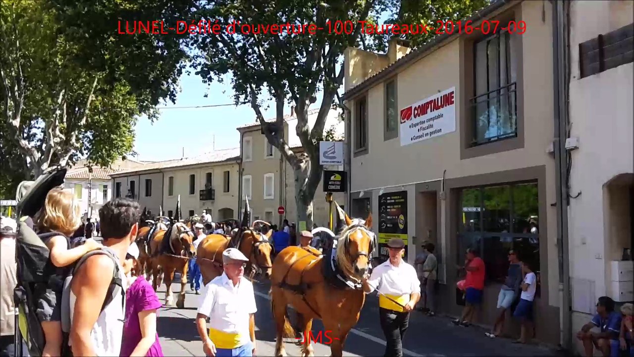 LUNEL-Défilé-100 Taureaux-PESCALUNE-2016-07-09