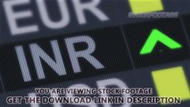 Indian rupee rising, falling. World exchange market. Currency rate fluctuating. Stock Footage