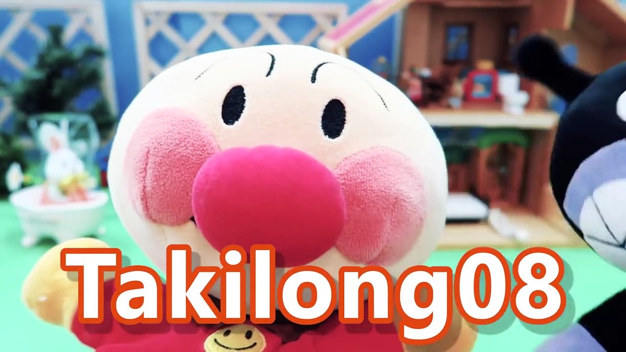 アンパンマン ガイコツさんの新しい顔！ ねんど遊び skeleton bones Anpanman