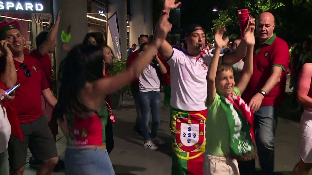 La joie des supporteurs portugais d’avoir battu la France